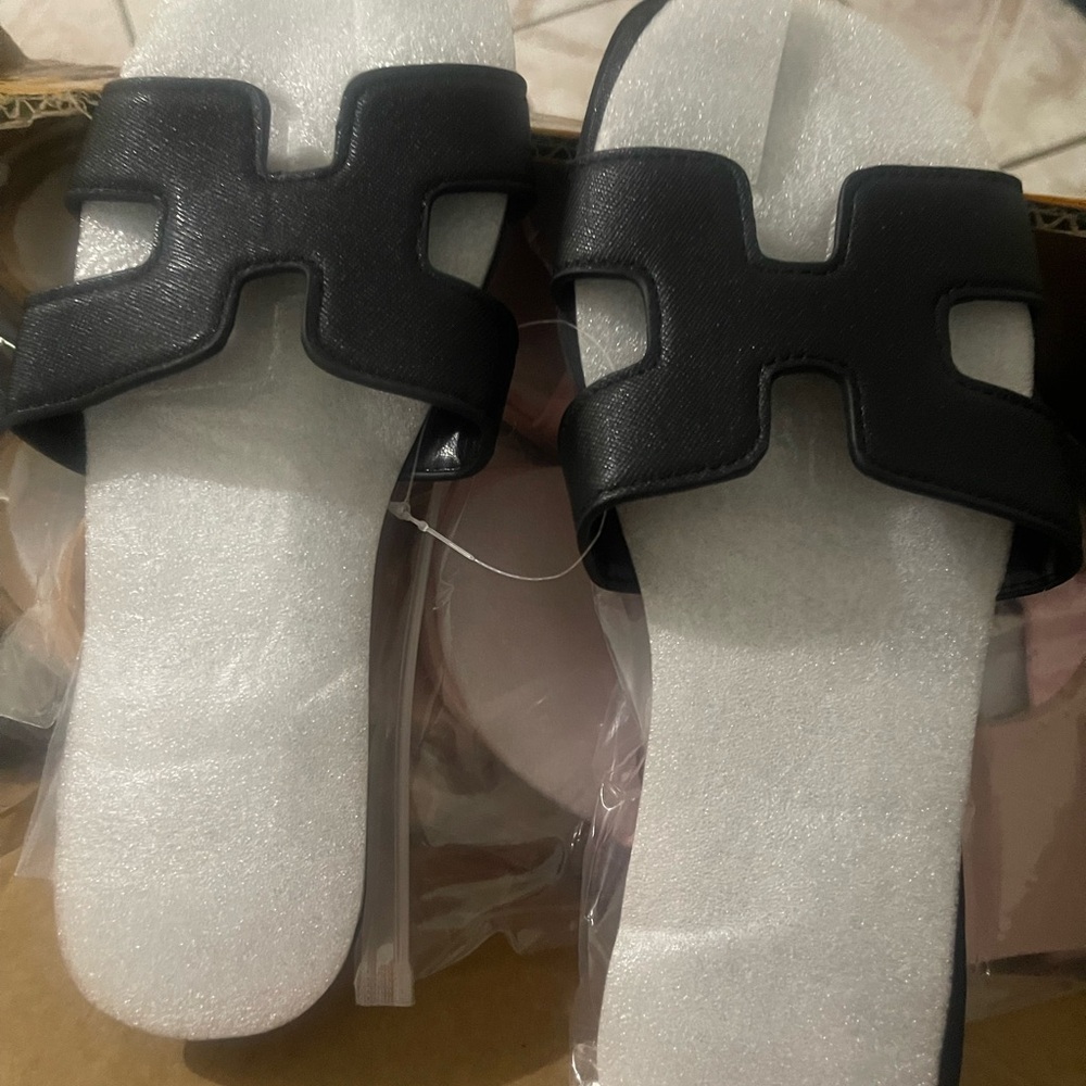 Elegant Black Slide Sandals